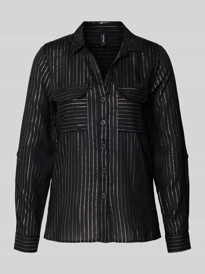 Bluzka koszulowa o kroju regular fit z mieszanki wiskozy model ‘BUMPY’