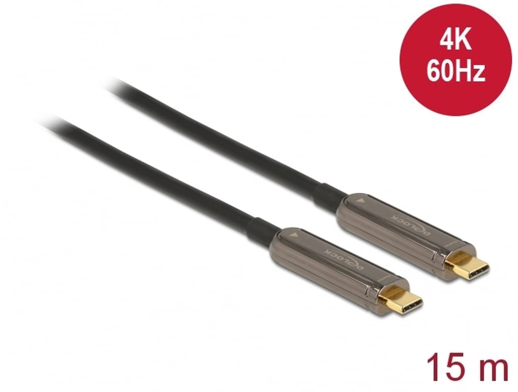 DeLOCK Wysokiej jakości kabel video USB-C 4K 60 Hz 15 m 84104