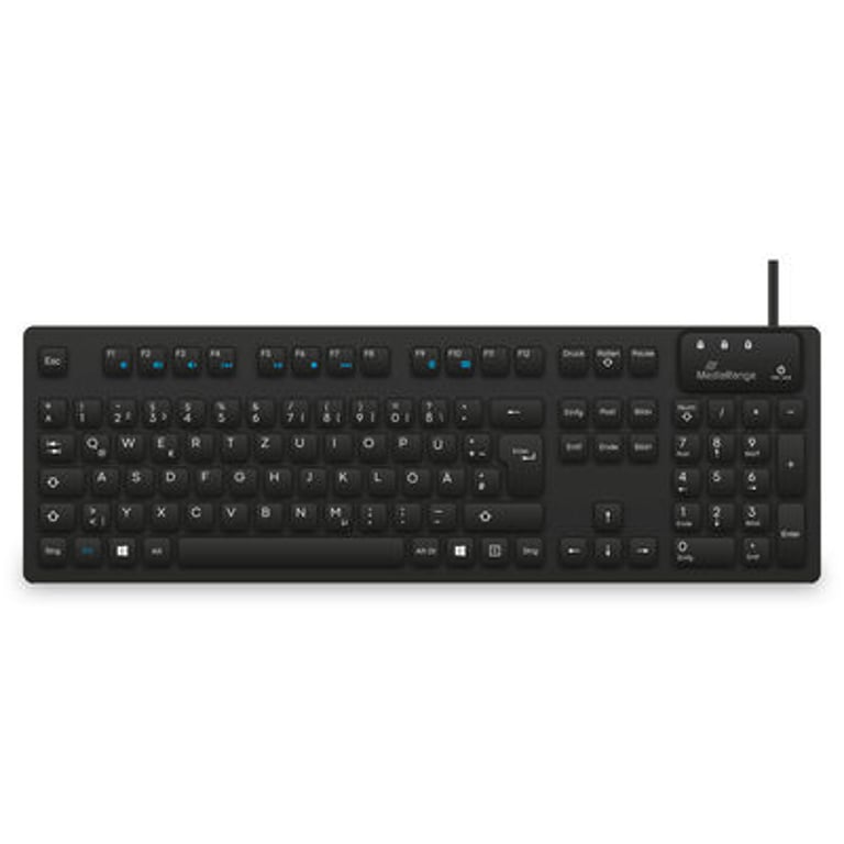 MediaRange MROS273 klawiatura Dom/Biuro USB QWERTZ Niemiecki Czarny
