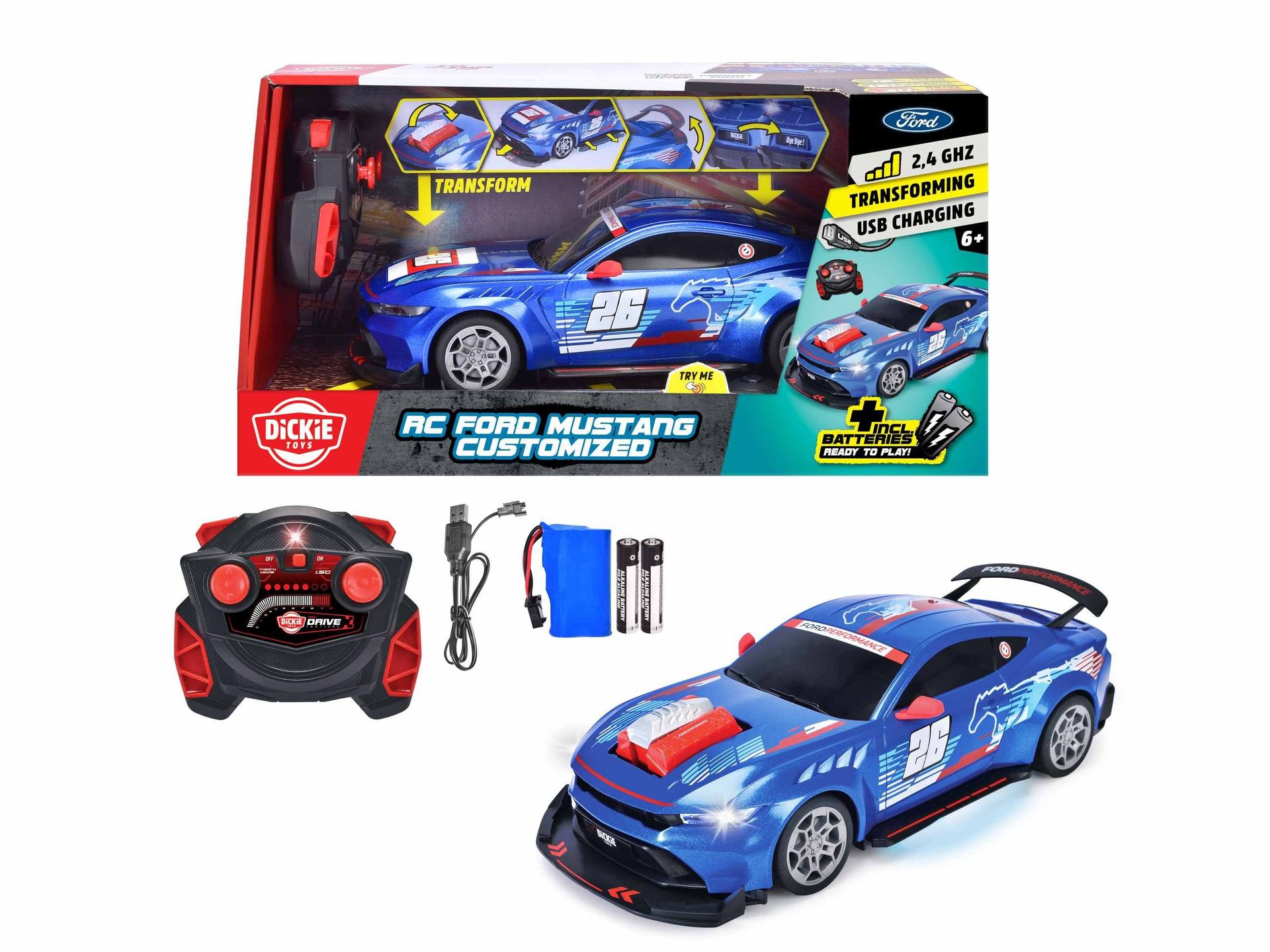 Rc Pojazd Ford Mustang Customized, 1 24 - model lub pojazd