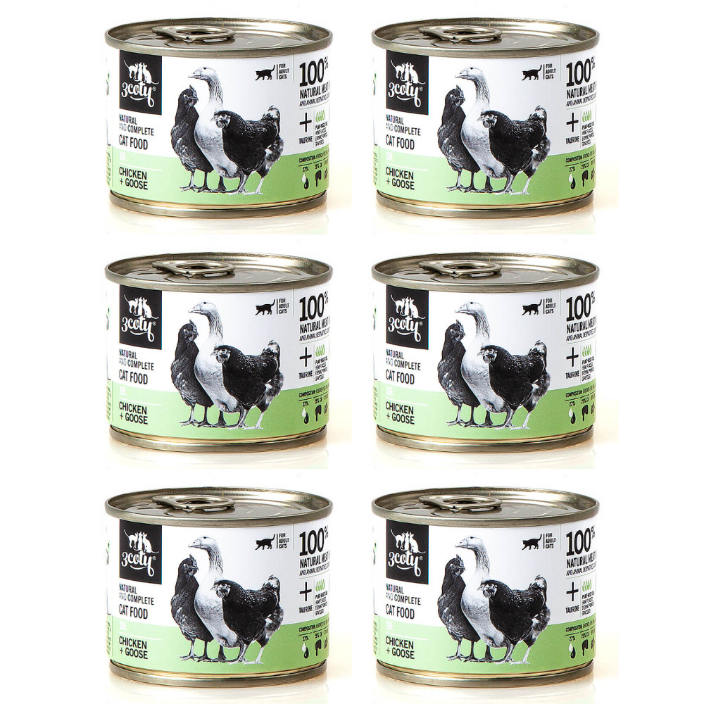 3COTY 19. Kurczak i gęś - mokra karma dla kota - 6x180g