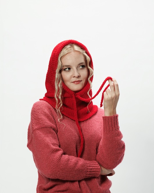 Alpaka Balaclava - czerwony