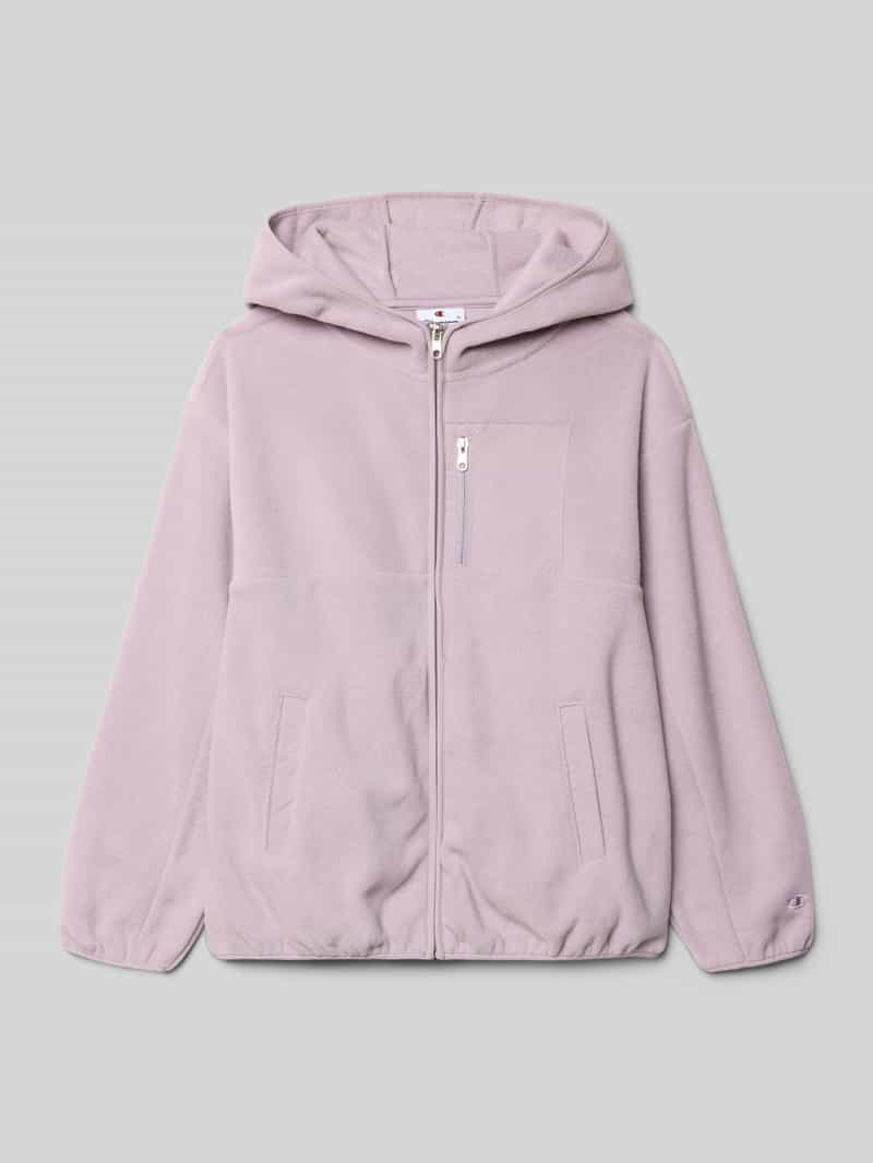 Bluza rozpinana z kapturem i wpuszczanymi kieszeniami