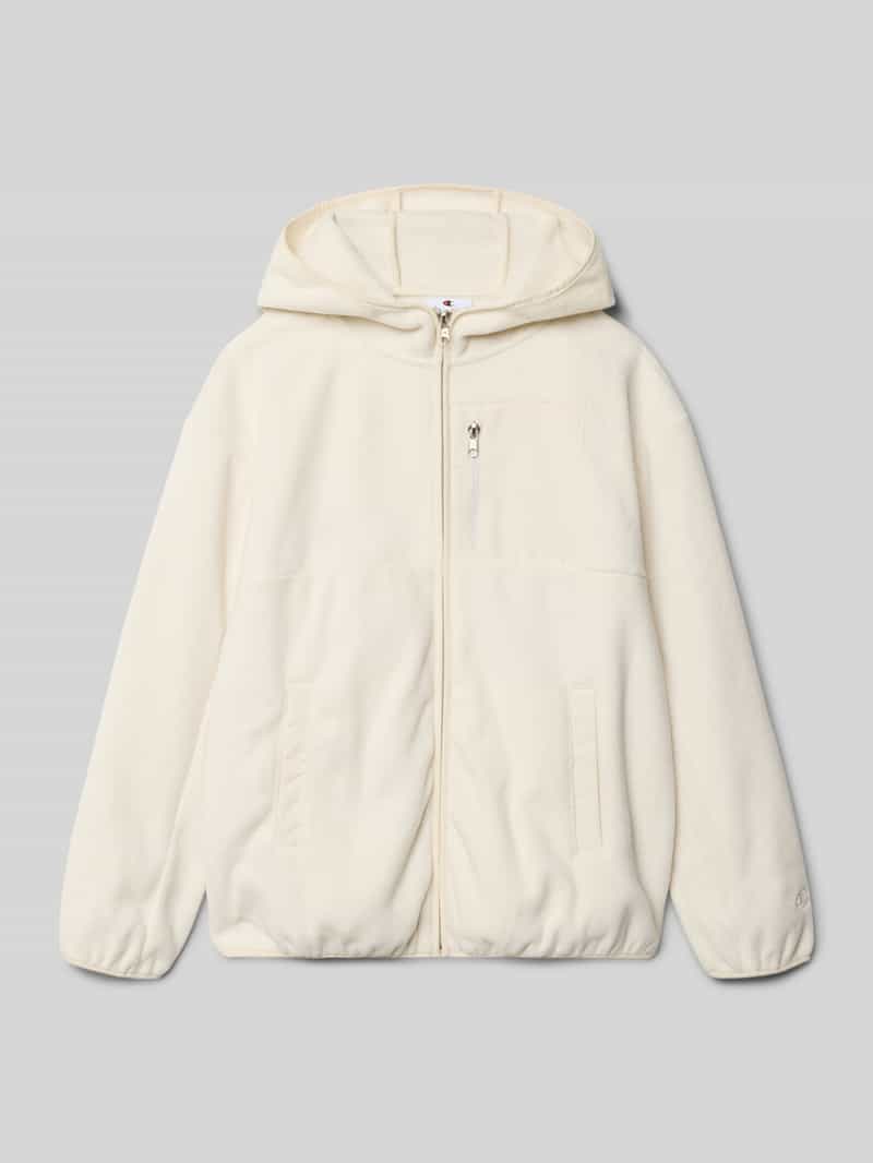 Bluza rozpinana z kapturem i wpuszczanymi kieszeniami