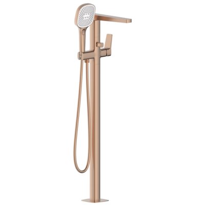 KFA Bateria wannowa stojąca ARMATURA Malaga 4525-510-34 Szczotkowane różowe złoto