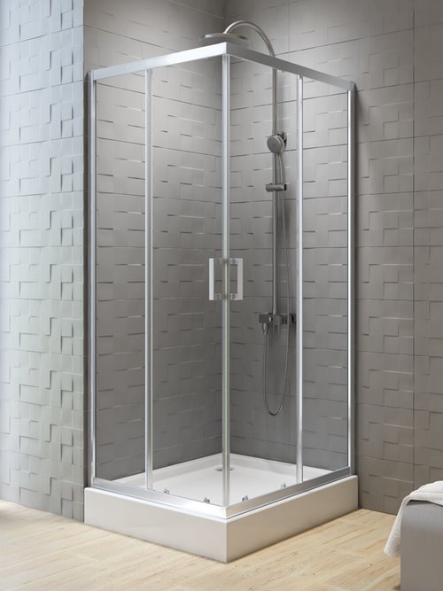 New Trendy Kabina prostokątna 80x90 cm profile chrom K-5144 New Varia