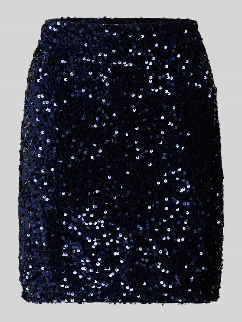 Spódnica mini z obszyciem z cekinów