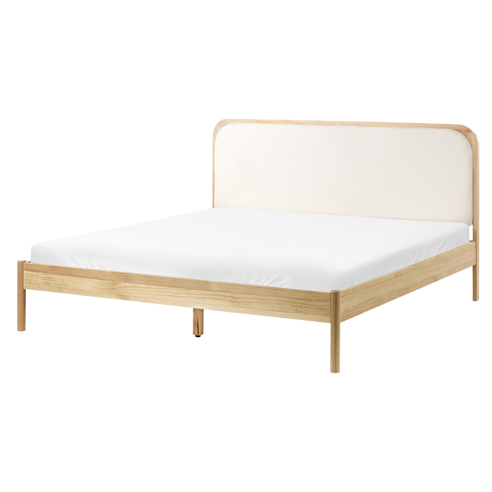 Łóżko Drewno sosnowe DOSCHES 160 x 200 cm Jasnobrązowy