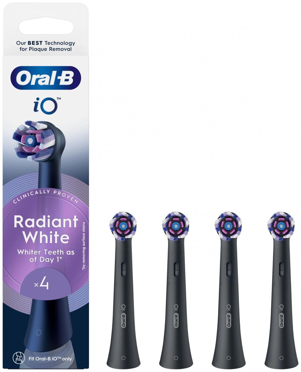 Oral-B iO Radiant White EB4 4 szt. czarny