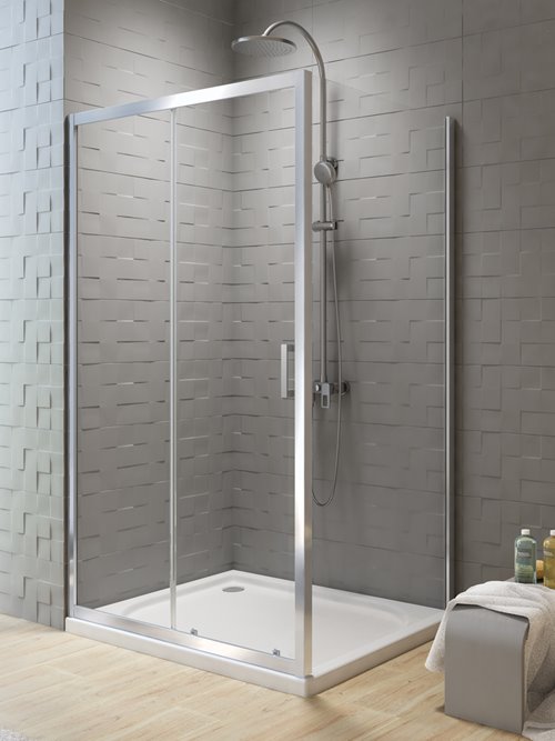 New Trendy Kabina prostokątna 120x80 cm profile chrom K-5135 New Varia