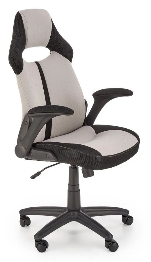 Elior Szary tapicerowany fotel obrotowy - Dyxol