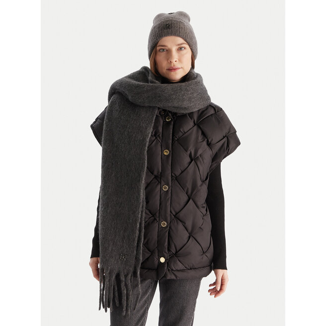 Szalik Calvin Klein Emblem Brushed LV04D8069G Szary