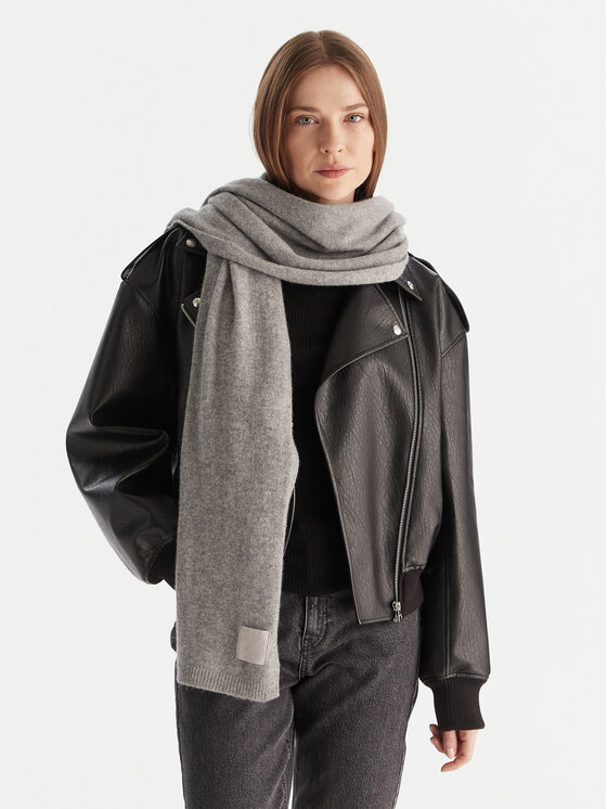 Calvin Klein Szalik Emblem LV04D8014G Szary