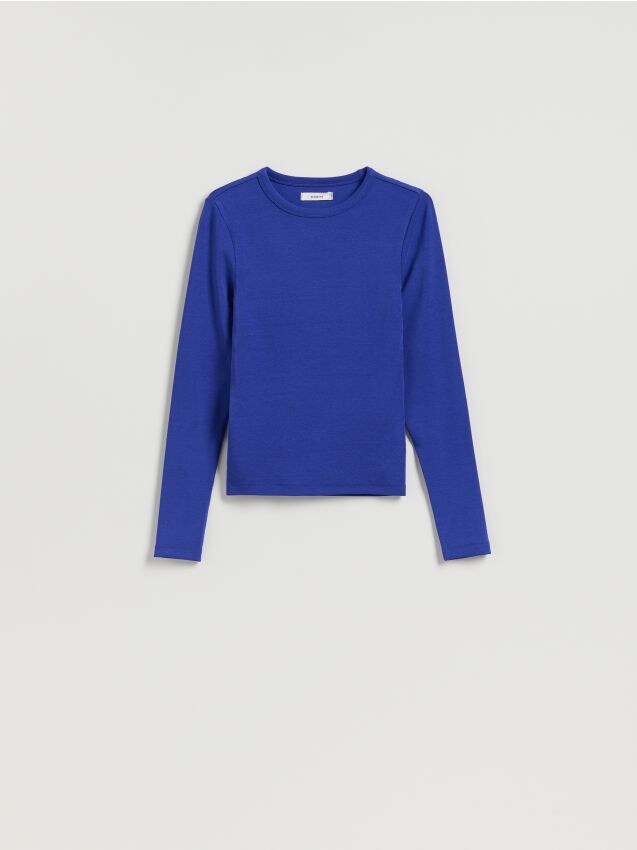 Reserved - Longsleeve z modalem - niebieski