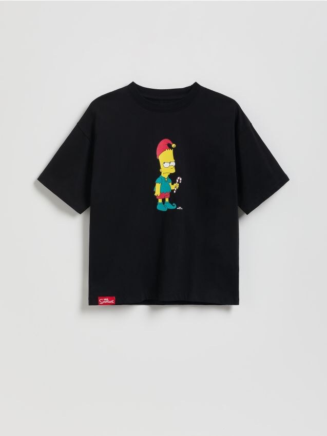Reserved - T-shirt The Simpsons - czarny