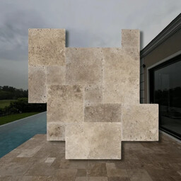 Tiles Trawertyn Noce French Pattern 12mm 1kpl= 0,742m2 Komplet Rzymski