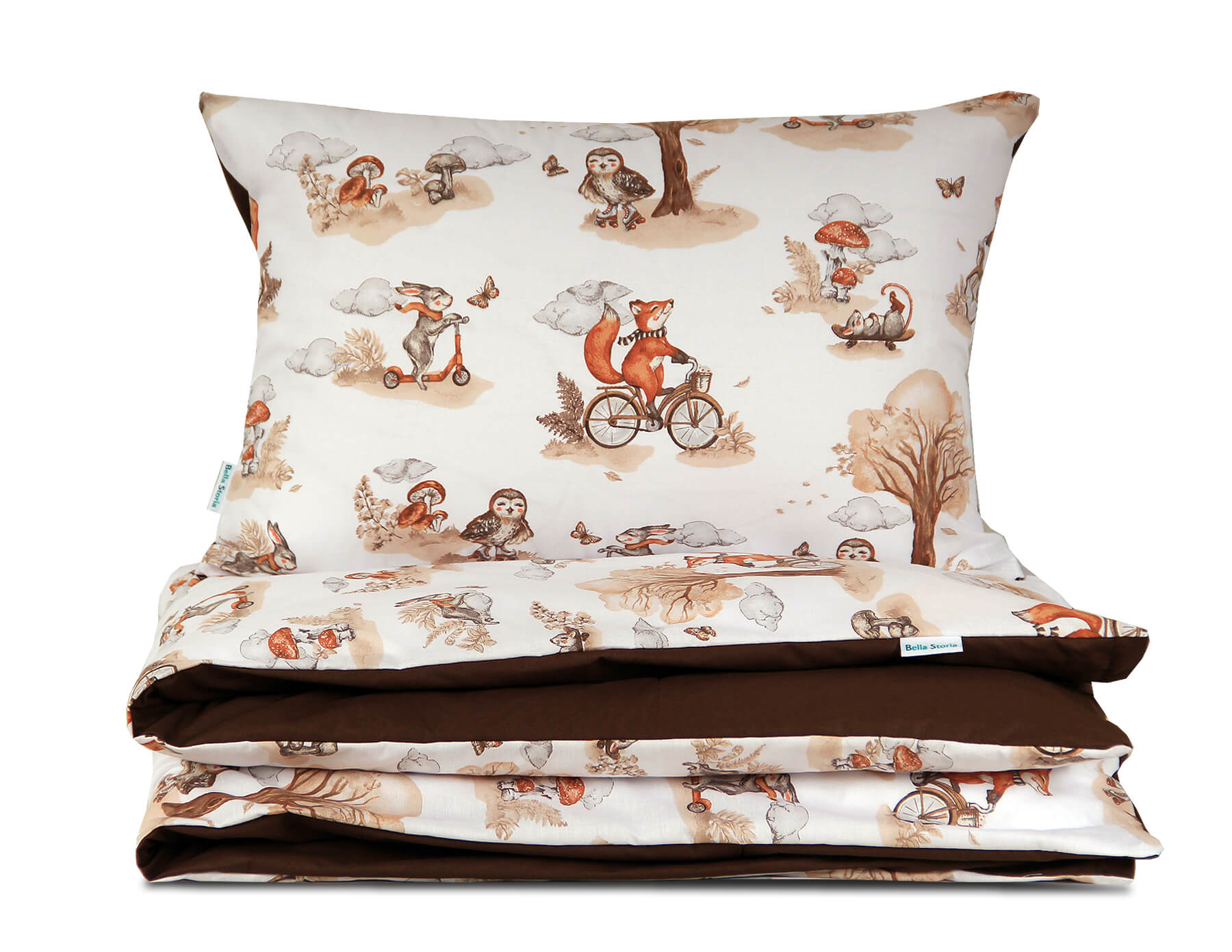 Pościel 90x120 niemowlęca Jesienna wycieczka do parku z plecaczkiem