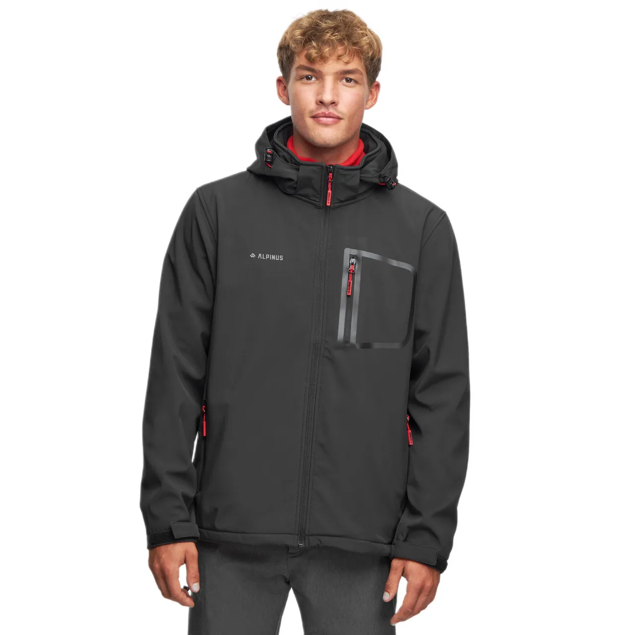 Kurtka Męska Softshell Alpinus Stenshuvud - Czarna