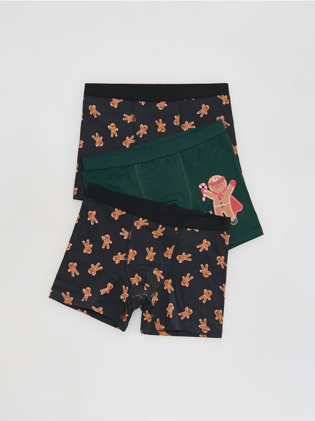 Reserved - Świąteczne bokserki 3 pack - czarny