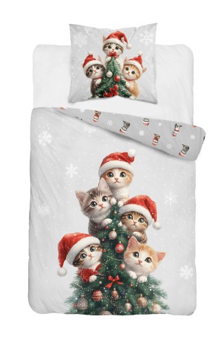 Pościel świąteczna 140x200 bawełniana dla dzieci