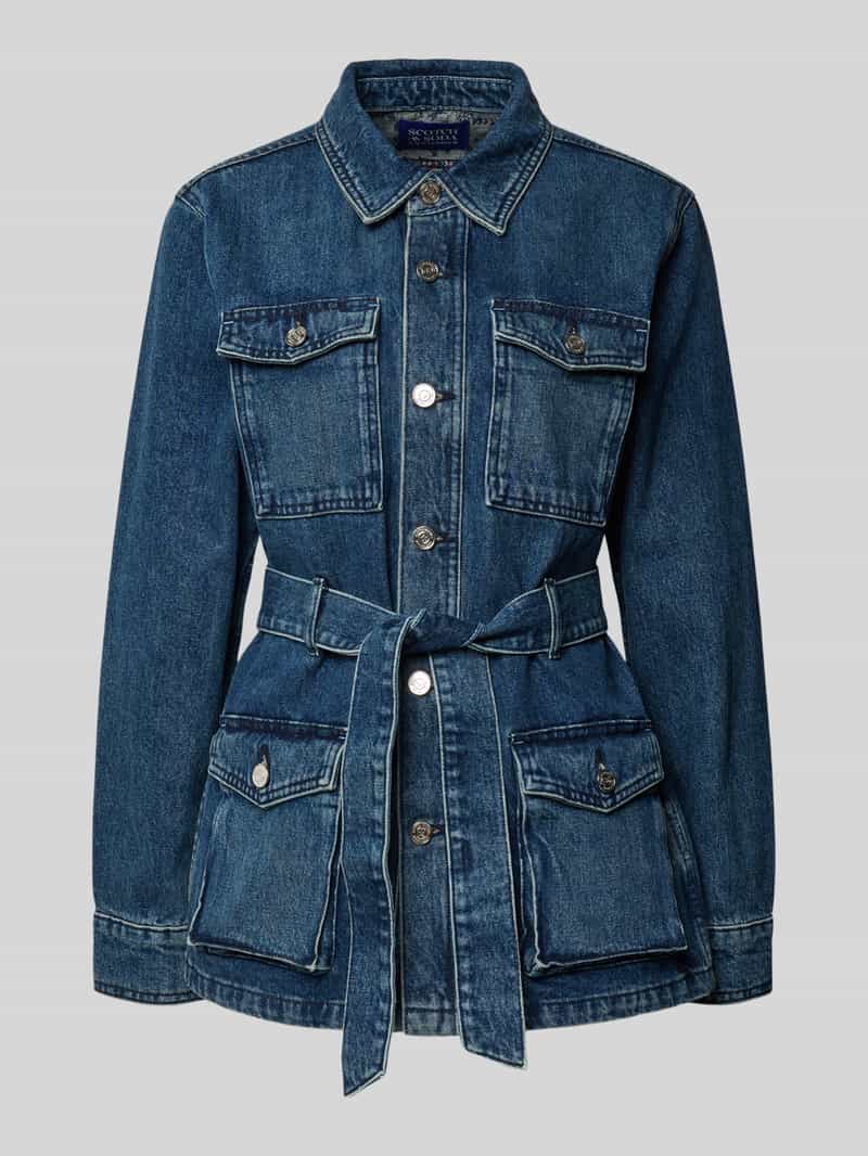Kurtka jeansowa z listwą guzikową