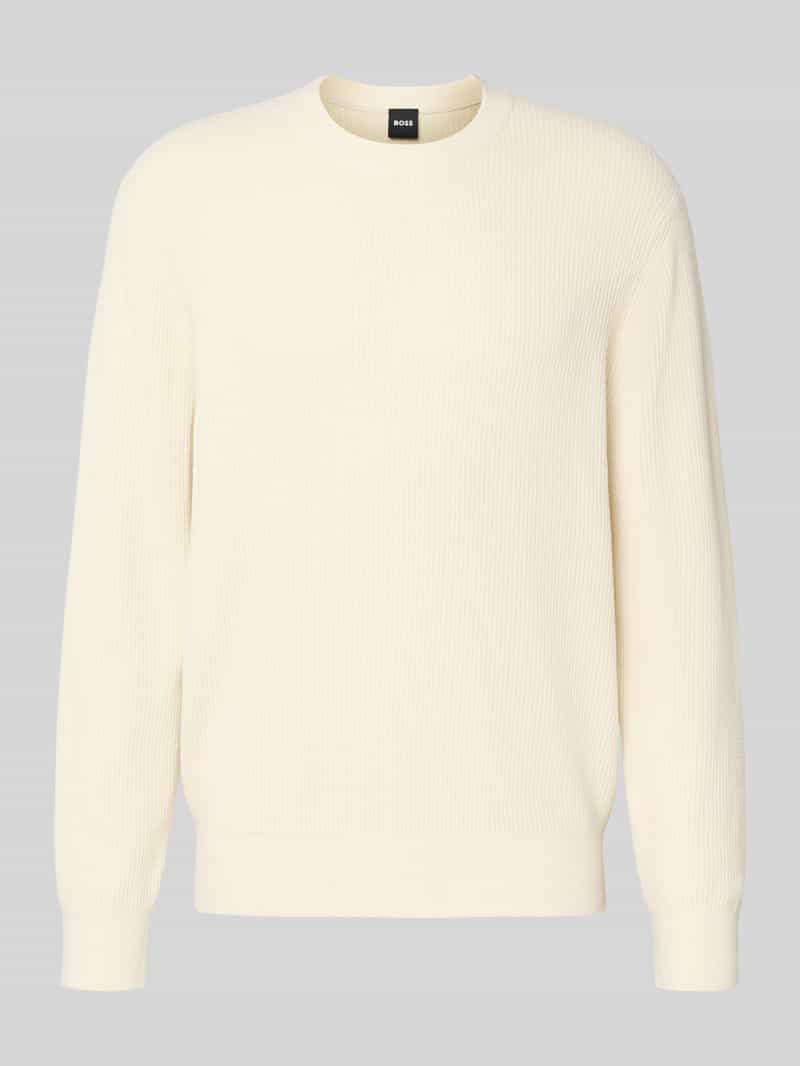 Sweter z dzianiny o kroju regular fit z mieszanki wiskozy model ‘P-HORSO’