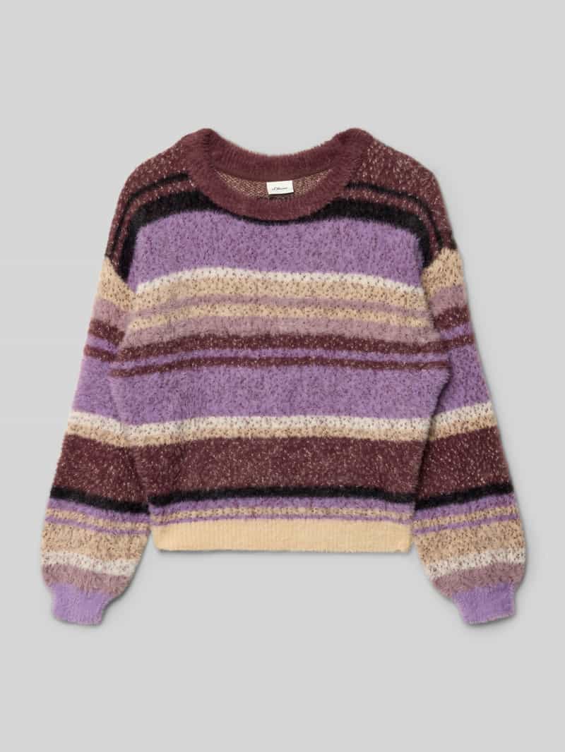 Sweter z dzianiny o kroju regular fit z wielokolorowym wzorem