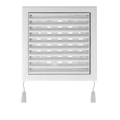 Kratka wentylacyjna z siatką i regulowaną żaluzją 154 x 154 mm