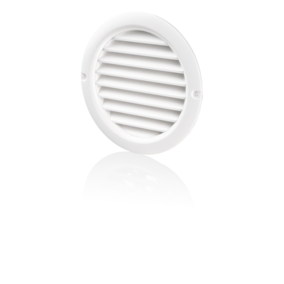 Kratka okrągła z siatką 125 mm biała