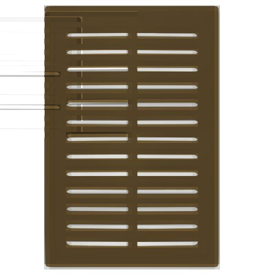 Kratka 140 x 210 mm zamykana, brązowa