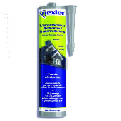 Uszczelniacz dekarski kauczukowy 290 ml bezbarwny NEXLER