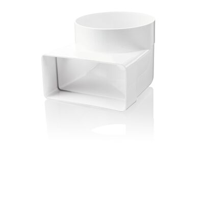 Kolanko łącznikowe z łącznikiem wewnętrznym 100 mm biały