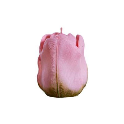 Świeca zapachowa tulipan 9 x 10 cm różowa