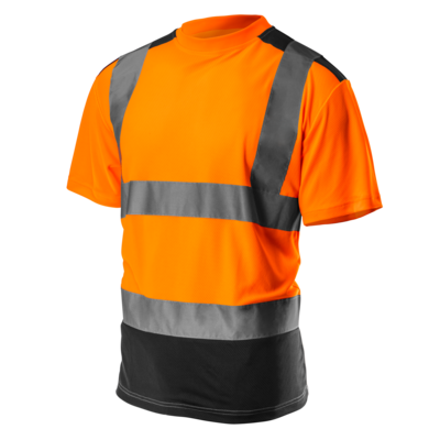 T-shirt ostrzegawczy ciemny dół pomarańczowy rozmiar XL