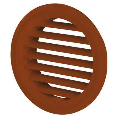 Kratka wentylacyjna drzwiowa 47 mm centralna brązowa