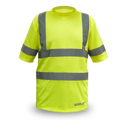 DEDRA Koszulka męska, t-shirt BH81T1-L odblaskowa, żółta rozm L