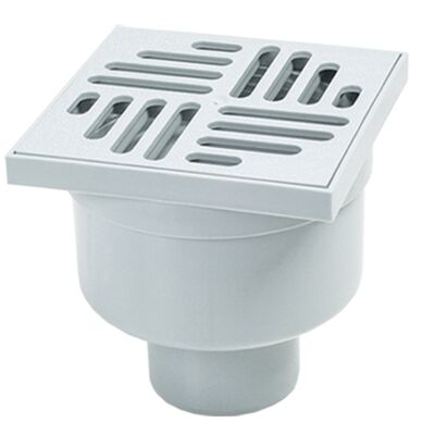 Wpust z prostym odpływem biały 10 x 10 x 11,8 cm MAXPOL