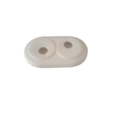 Rozeta na podwójne rurki grzejnikowe plastikowa Biel Ø16