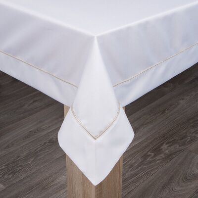 Obrus dekoracyjny MADELE 140 x 180 cm biały