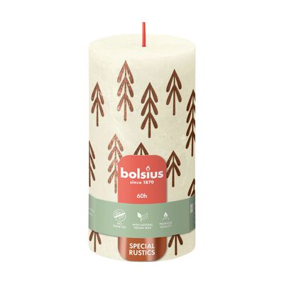 Świeca pieńkowa 130/68 Rustic Delikatny Perłowy