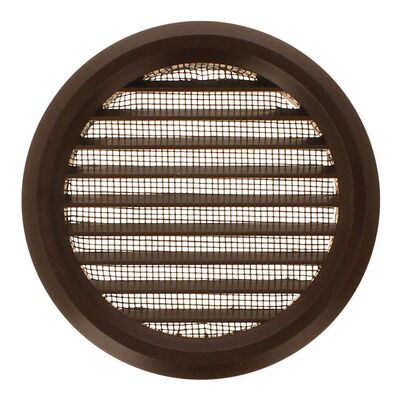 Kratka okrągła z siatką 125 mm brązowa