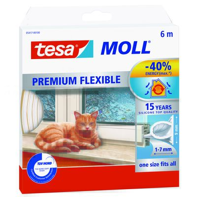 Uszczelka silikonowa Premium Flexible 6 m biała