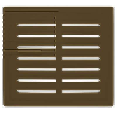 Kratka 140 x 140 mm zamykana, brązowa