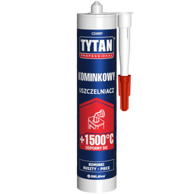 Uszczelniacz kominkowy 1500°C 280 ml czarny TYTAN PROFESSIONAL