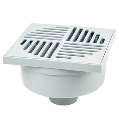 Wpust z prostym odpływem biały 15 x 15 x 12,4 cm MAXPOL