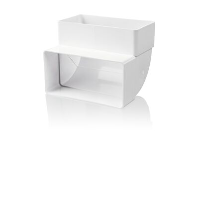 Kolanko pionowe multivent 90 st. biały