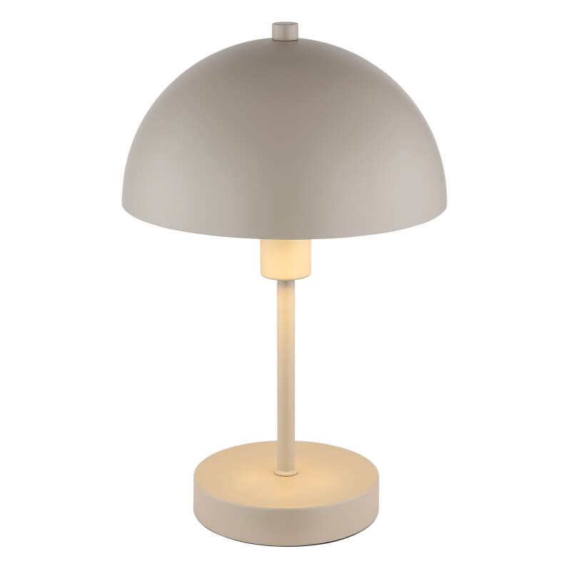 Stołowa lampa do salonu Atoma 24009S kopuła grzybek szara
