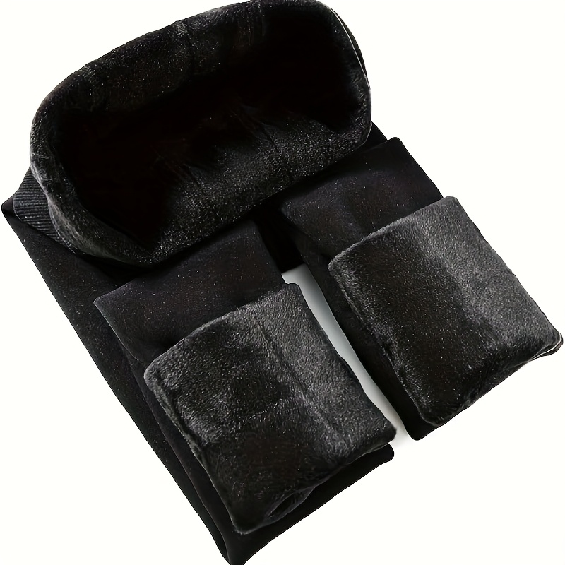 TEMU Legginsy Termiczne Damskie - Wytrzymałe na Ekstremalnie Zimno - Polarowe Spodnie Zimowe z Futerkiem - Modelujące Brzuch - Antypillingowe -