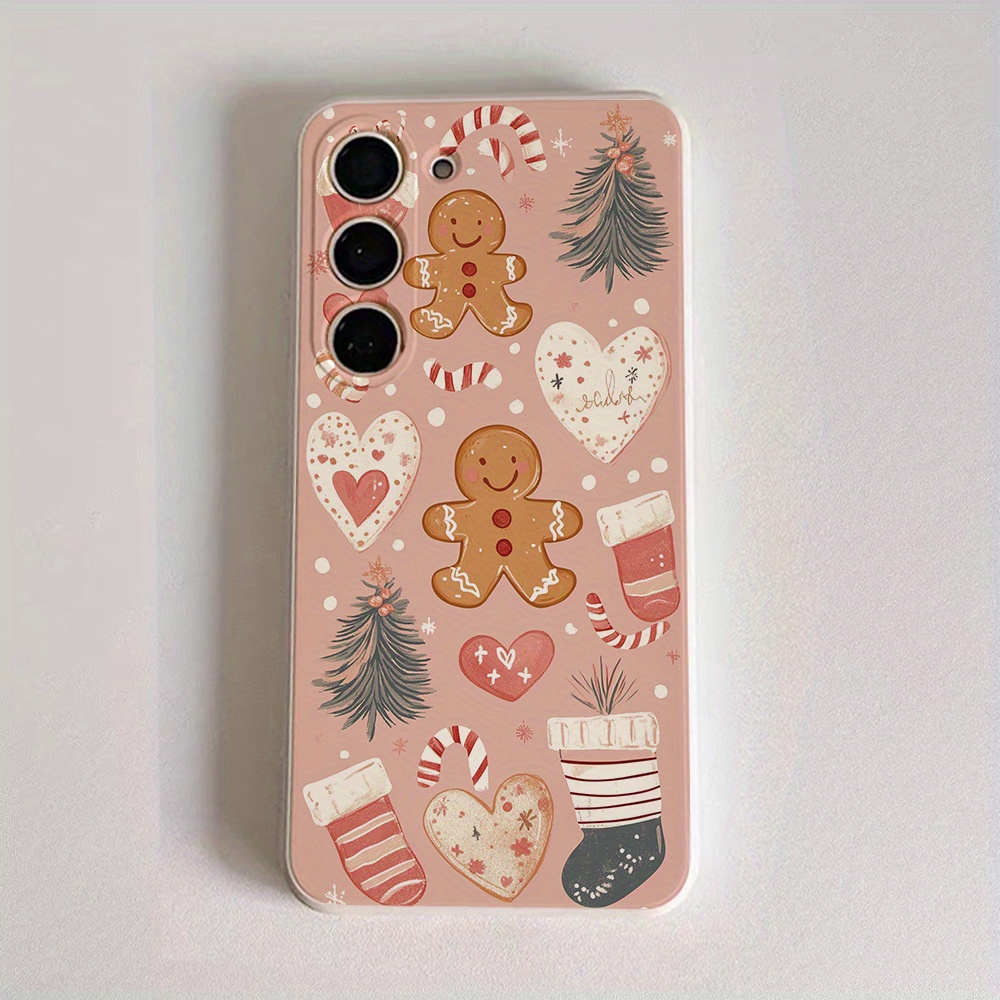 TEMU Etui na telefon - Ochronne etui na telefon z motywem choinki, piernika, skarpetki i , kompatybilne z różnymi Samsung Galaxy, w tym S22, S23 i