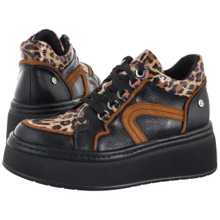 Botki Czarne/Leopard 07078-01/00-8 (MA1427-b) Maciejka